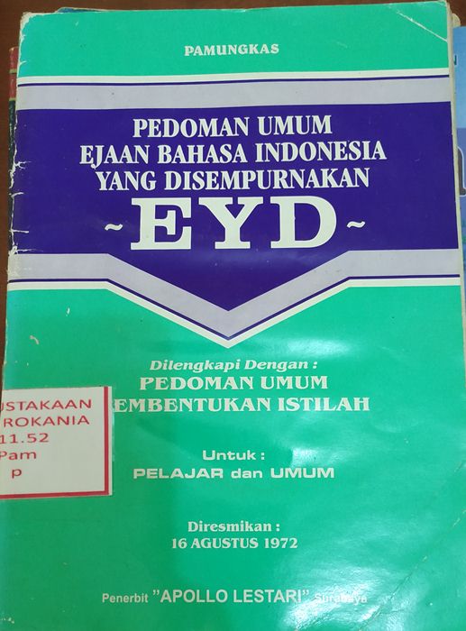 Cover Pedoman Umum Ejaan Yang Disempurnakan ~EYD~