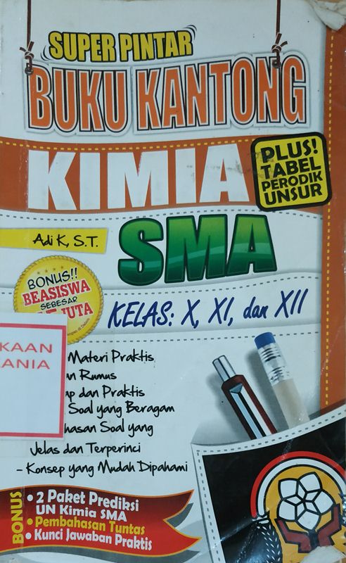 Cover Super Pintar Buku Kantong Kimia SMA