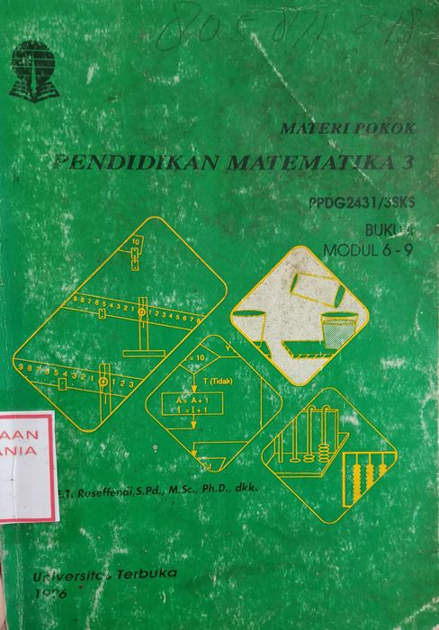 Cover Materi Pokok Pendidikan Matematika 3 PPDG2431/3SKS Modul 6-9