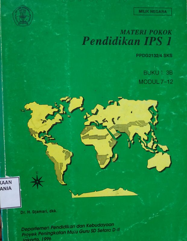 Cover Materi Pokok Pendidikan IPS 1 PPDG2132/4SKS Buku I.3B Modul 7-12