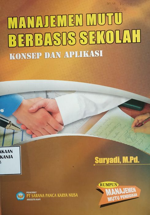 Cover Manajemen Mutu Berbasis Sekolah Konsep dan Aplikasi