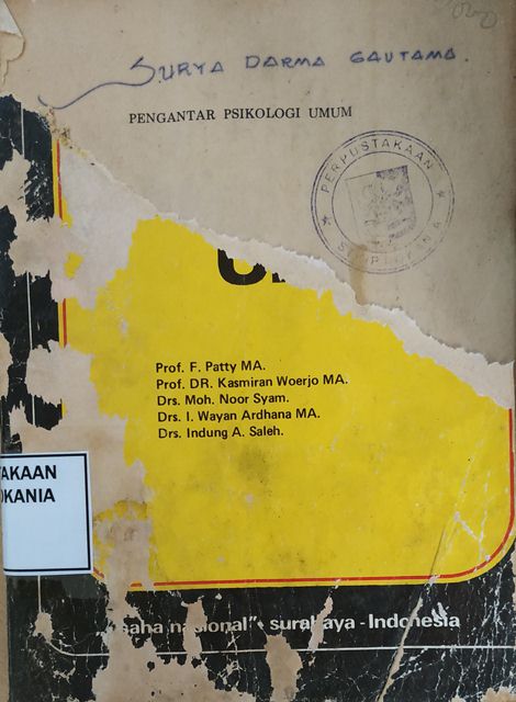 Cover Pengantar Psikologi Umum