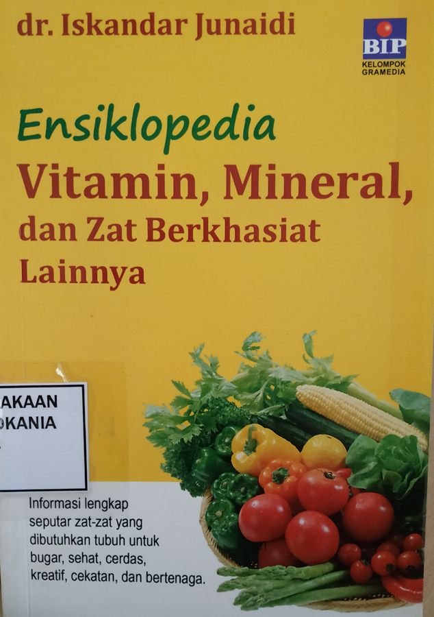 Cover Ensiklopedia Vitamin, Mineral dan Zat Berkhasiat Lainnya