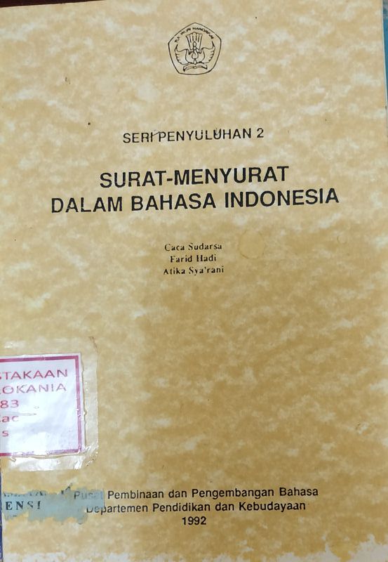 Cover Surat-Menyurat Dalam Bahasa Indonesia