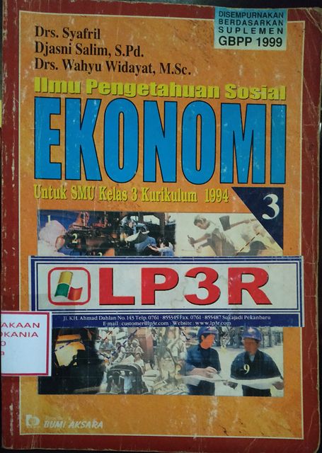 Cover Ilmu Pengetahuan Sosial Ekonomi untuk SMU Kelas 3 Kurikulum 1994